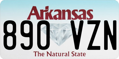 AR license plate 890VZN