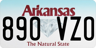 AR license plate 890VZO