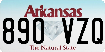 AR license plate 890VZQ
