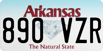 AR license plate 890VZR
