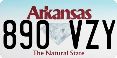 AR license plate 890VZY