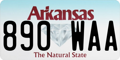 AR license plate 890WAA