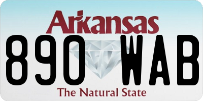 AR license plate 890WAB