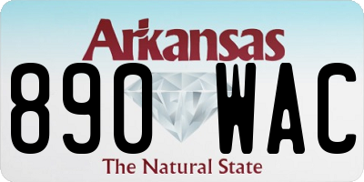 AR license plate 890WAC