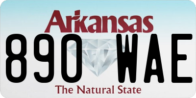 AR license plate 890WAE