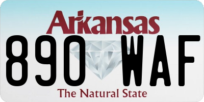 AR license plate 890WAF