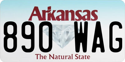 AR license plate 890WAG