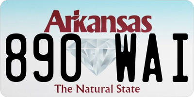 AR license plate 890WAI