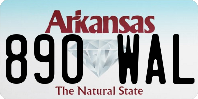 AR license plate 890WAL