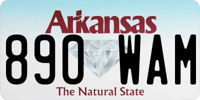 AR license plate 890WAM