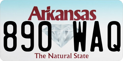 AR license plate 890WAQ