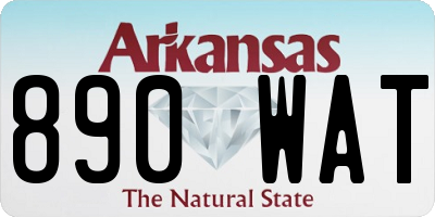 AR license plate 890WAT