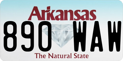 AR license plate 890WAW