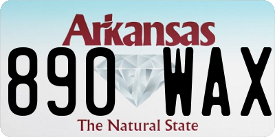 AR license plate 890WAX