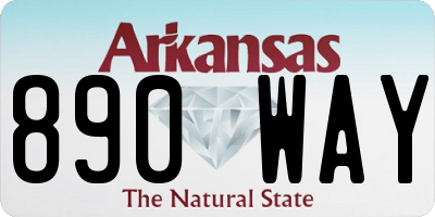 AR license plate 890WAY