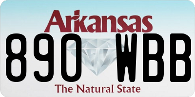 AR license plate 890WBB
