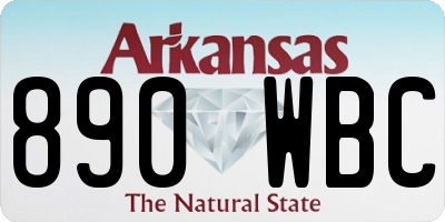 AR license plate 890WBC