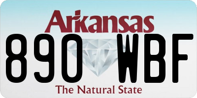 AR license plate 890WBF