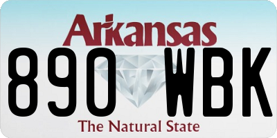 AR license plate 890WBK