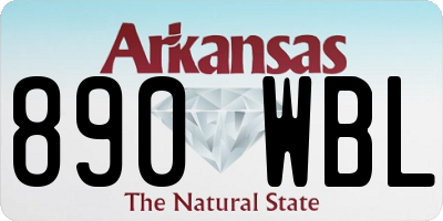 AR license plate 890WBL
