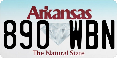 AR license plate 890WBN