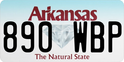 AR license plate 890WBP