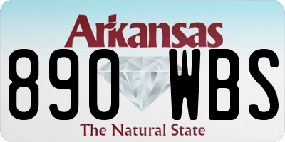 AR license plate 890WBS