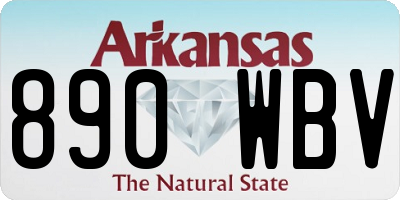 AR license plate 890WBV