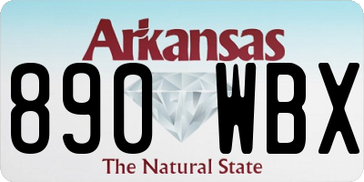 AR license plate 890WBX