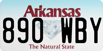 AR license plate 890WBY