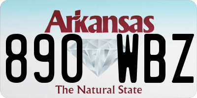 AR license plate 890WBZ