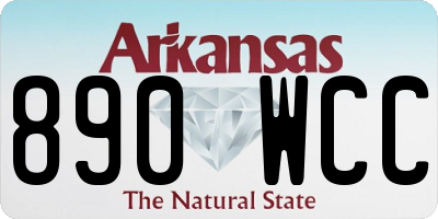 AR license plate 890WCC