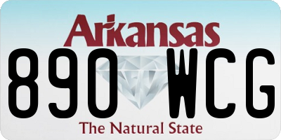 AR license plate 890WCG