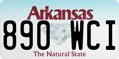 AR license plate 890WCI