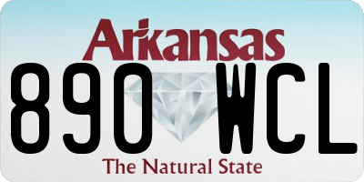 AR license plate 890WCL