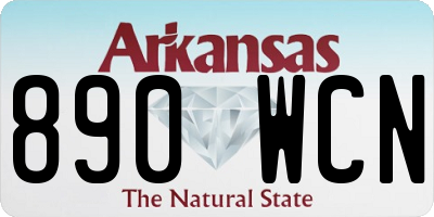AR license plate 890WCN