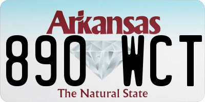AR license plate 890WCT