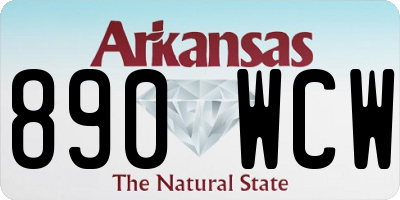 AR license plate 890WCW
