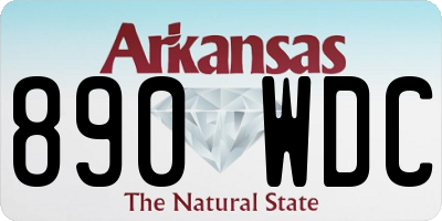 AR license plate 890WDC