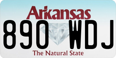 AR license plate 890WDJ