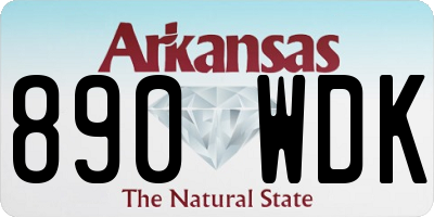 AR license plate 890WDK