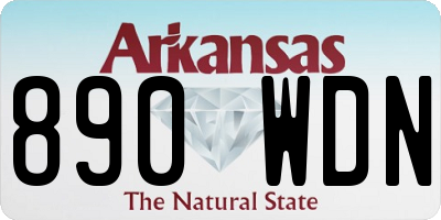 AR license plate 890WDN