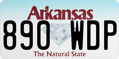 AR license plate 890WDP