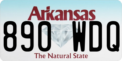 AR license plate 890WDQ