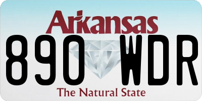 AR license plate 890WDR