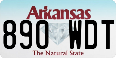 AR license plate 890WDT
