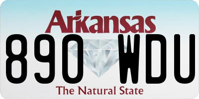 AR license plate 890WDU