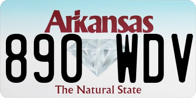 AR license plate 890WDV