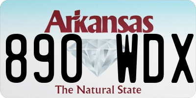 AR license plate 890WDX