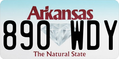 AR license plate 890WDY